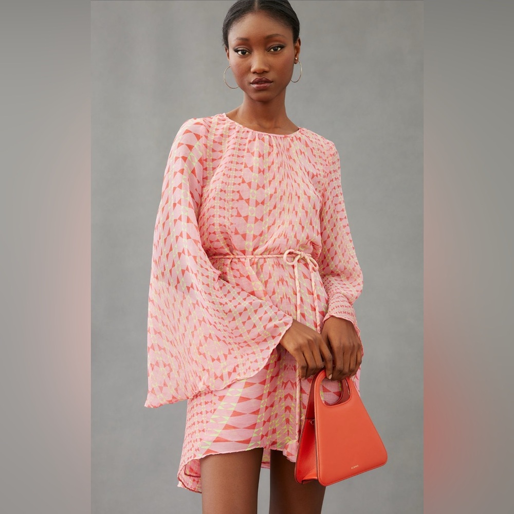 MISA L/S Asymmetrical Mini Dress